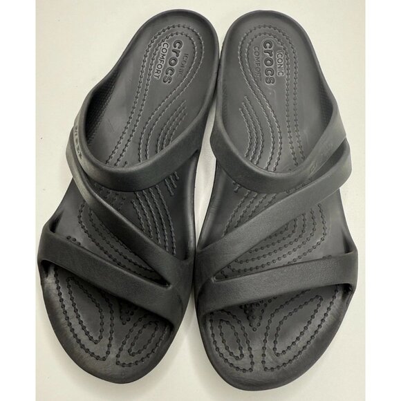 Crocs Kadee II Black Women's Sandals Slide Size 8 - Picture 1 of 6